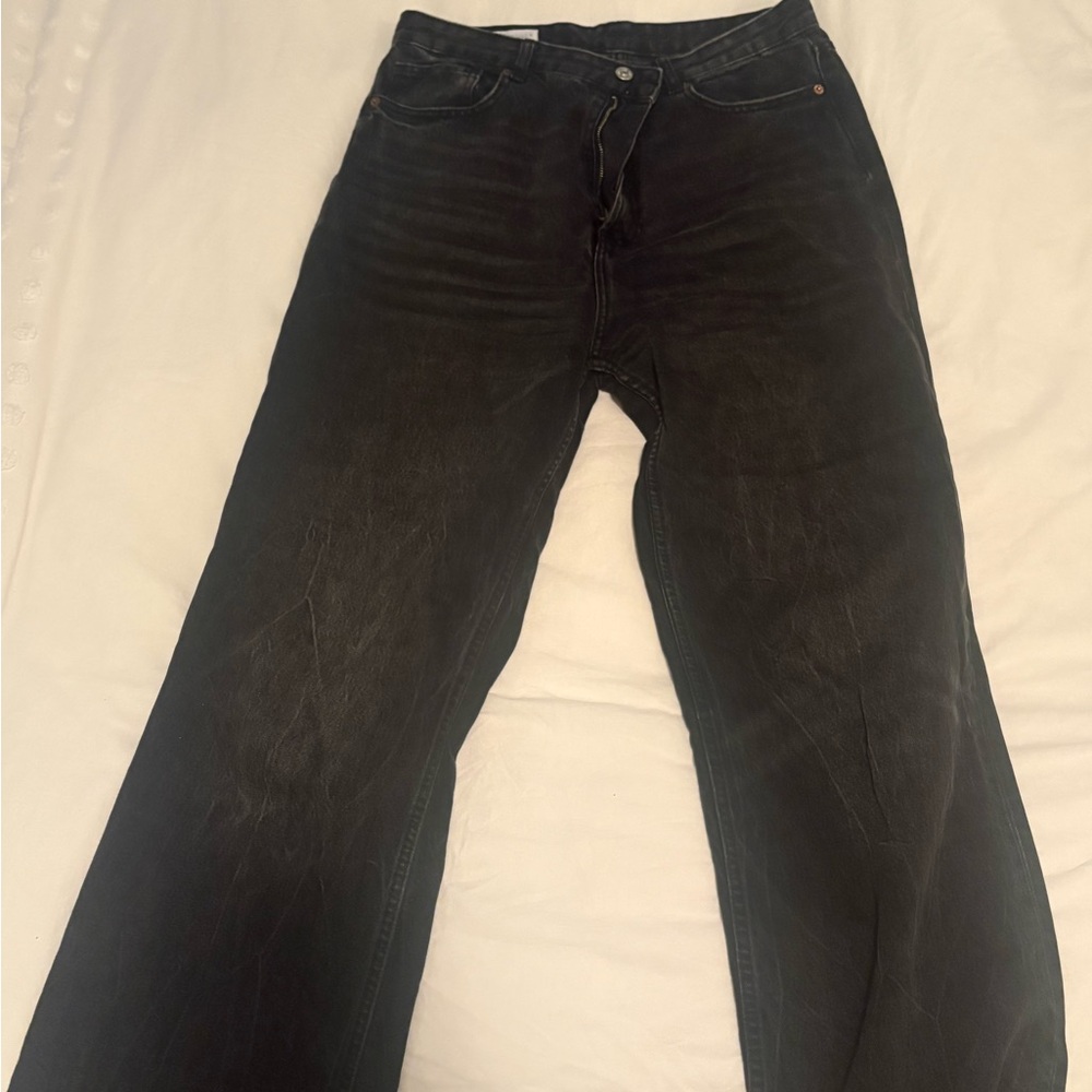 Zara Charcoal Denim Trousers